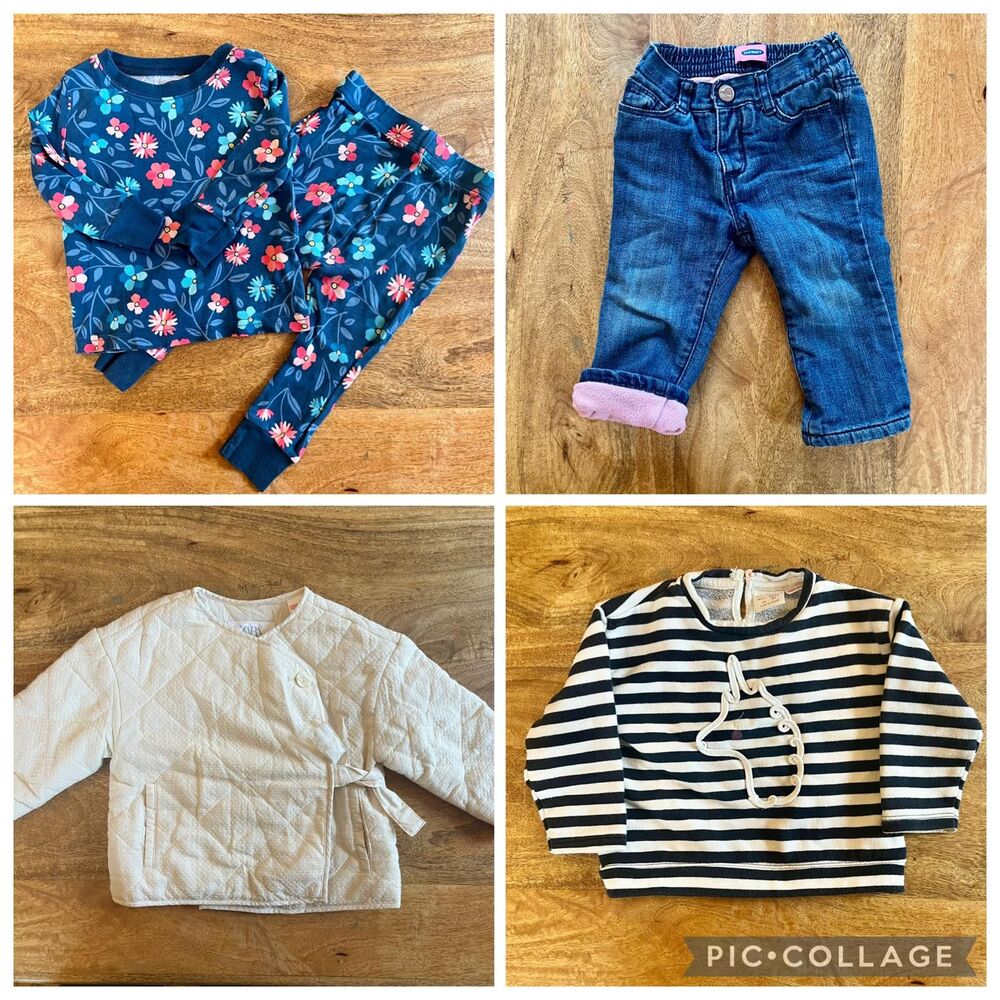18 Month Cozy Toddler Girl Bundle -‎ Zara & Old Navy